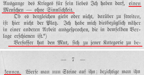 Screenshot van een tekst in het Duits met een aantal zinnen onderstreept.